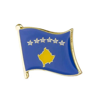 Kosovo Flag Lapel Pin - Enamel Pin Flag