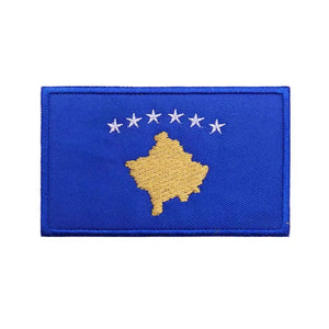 Kosovo Flag Patch - Iron On/Hook & Loop Patch