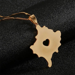 Kosovo Map Necklace