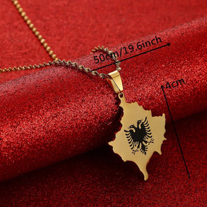 Kosovo Map Necklace