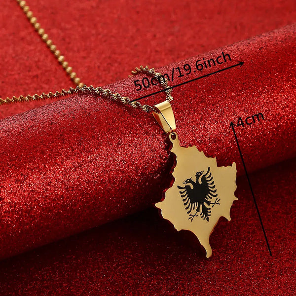 Kosovo Map Necklace