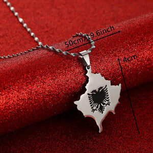 Kosovo Map Necklace