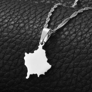 Kosovo Map Necklace