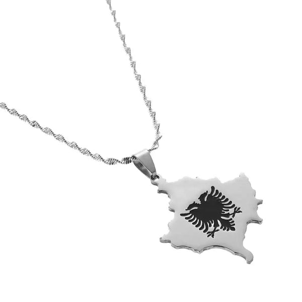 Kosovo Map Necklace