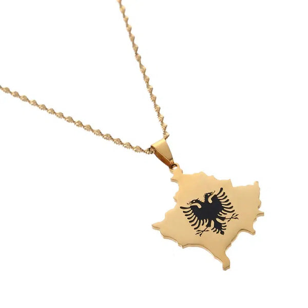 Kosovo Map Necklace