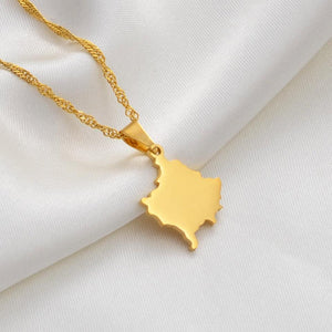 Kosovo Map Necklace