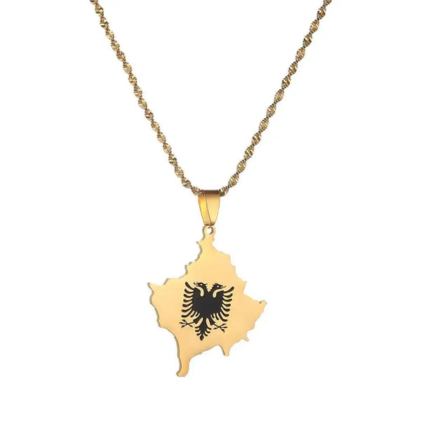 Kosovo Map Necklace