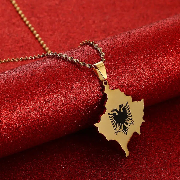 Kosovo Map Necklace