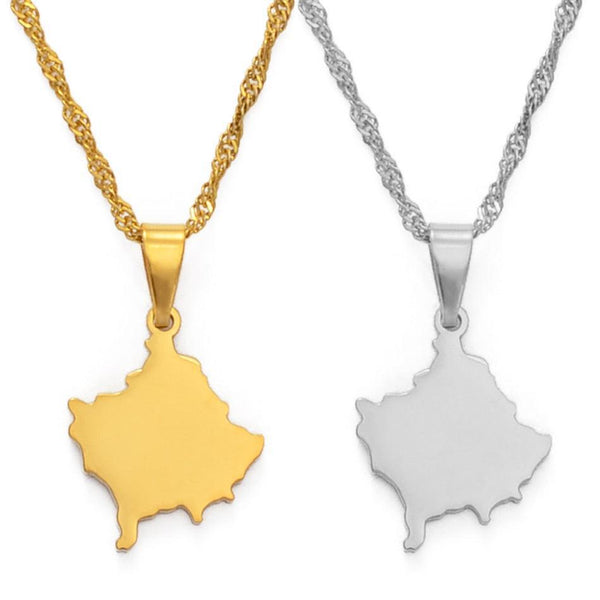 Kosovo Map Necklace