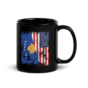 Kosovo USA Flag - Half American Mug