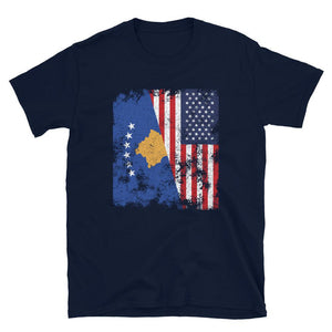 Kosovo USA Flag - Half American T-Shirt