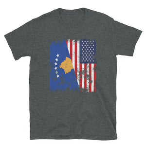 Kosovo USA Flag - Half American T-Shirt