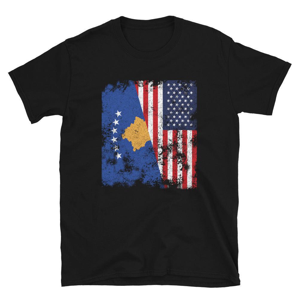 Kosovo USA Flag - Half American T-Shirt