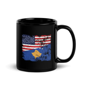 Kosovo USA Flag Mug