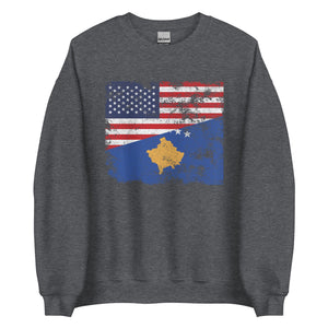 Kosovo USA Flag Sweatshirt