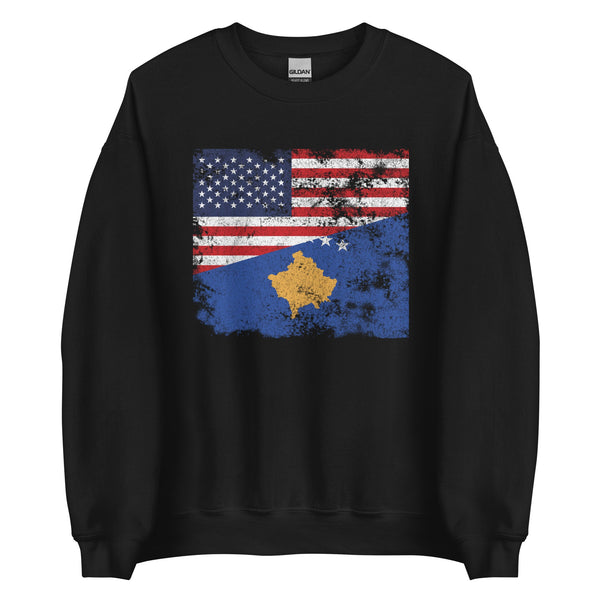 Kosovo USA Flag Sweatshirt