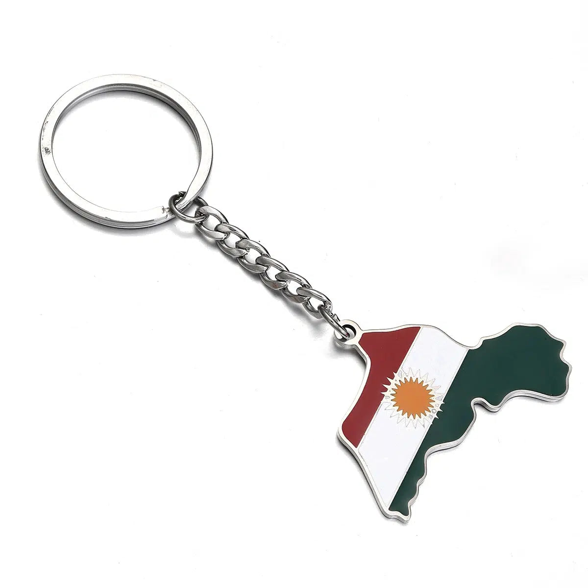 Kurdistan Flag Map Keychain