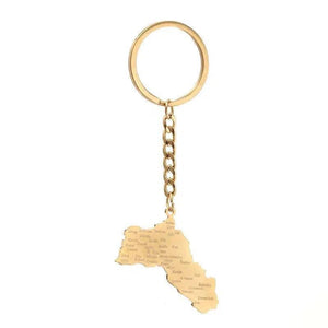 Kurdistan Flag Map Keychain