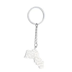 Kurdistan Flag Map Keychain
