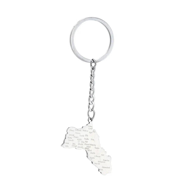 Kurdistan Flag Map Keychain