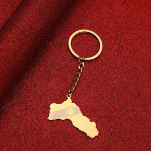 Kurdistan Flag Map Keychain Collection