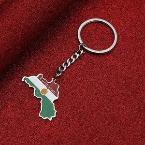 Kurdistan Flag Map Keychain Collection