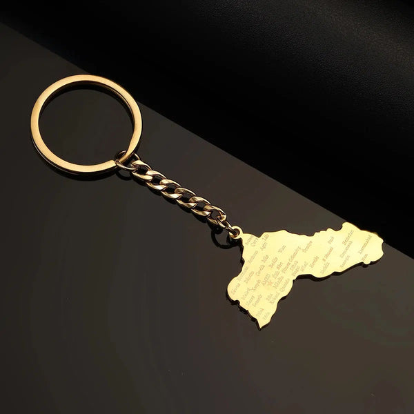 Kurdistan Flag Map Keychain Collection