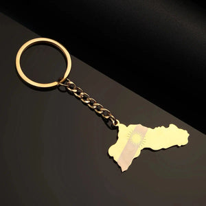 Kurdistan Flag Map Keychain Collection