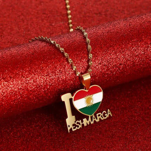 Kurdistan Flag Necklace