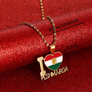 Kurdistan Flag Necklace