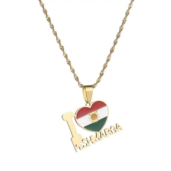 Kurdistan Flag Necklace