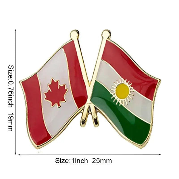 Kurdistan Friendship Flag Lapel Pin Collection - Enamel Pin Flag