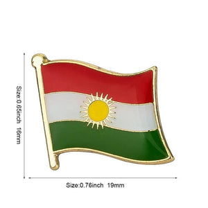 Kurdistan Friendship Flag Lapel Pin Collection - Enamel Pin Flag