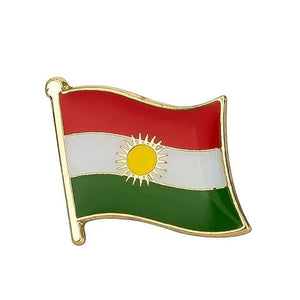 Kurdistan Friendship Flag Lapel Pin Collection - Enamel Pin Flag