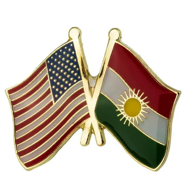 Kurdistan Friendship Flag Lapel Pin Collection - Enamel Pin Flag