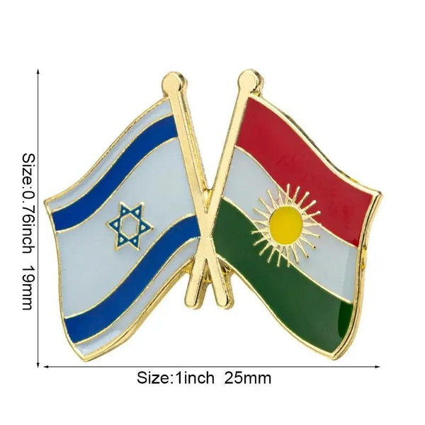 Kurdistan Friendship Flag Lapel Pin Collection - Enamel Pin Flag