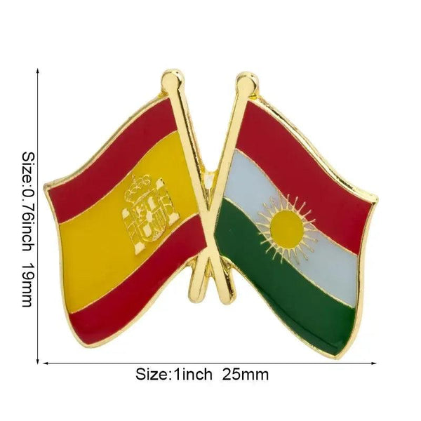 Kurdistan Friendship Flag Lapel Pin Collection - Enamel Pin Flag