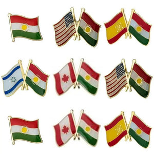 Kurdistan Friendship Flag Lapel Pin Collection - Enamel Pin Flag
