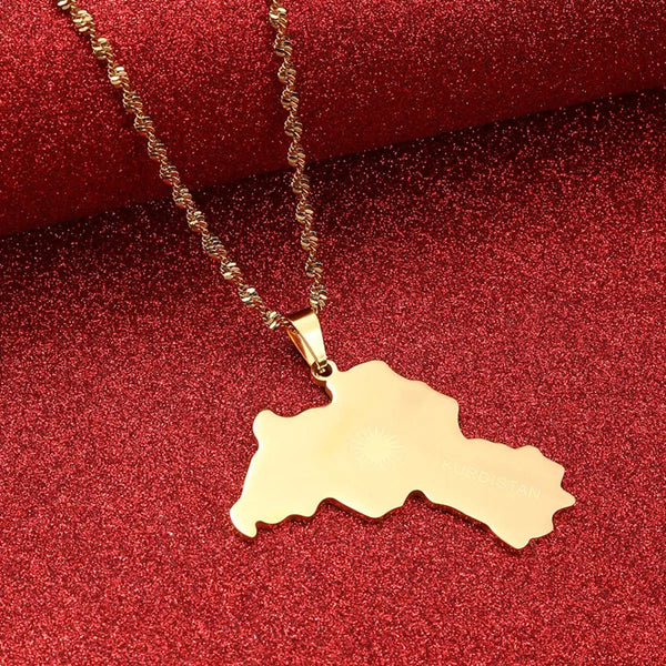 Kurdistan Map Necklace