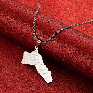 Kurdistan Map Necklace