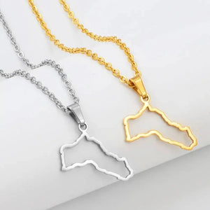 Kurdistan Map Necklace