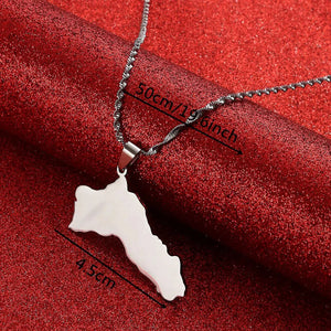 Kurdistan Map Necklace