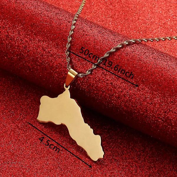 Kurdistan Map Necklace