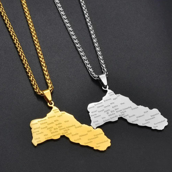 Kurdistan Map Necklace