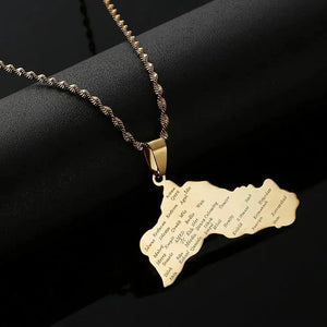 Kurdistan Map Necklace