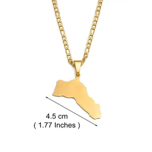 Kurdistan Map Necklace