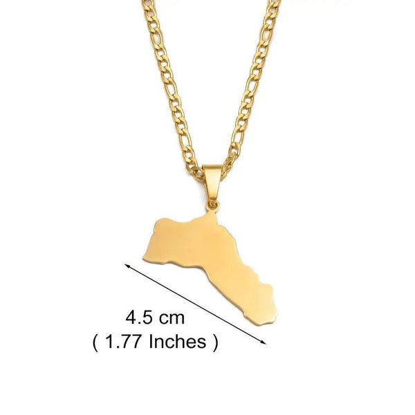 Kurdistan Map Necklace