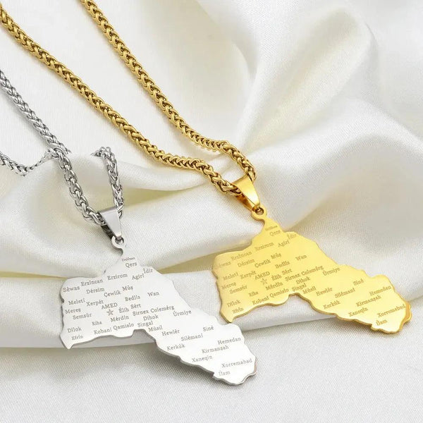 Kurdistan Map Necklace