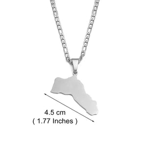 Kurdistan Map Necklace