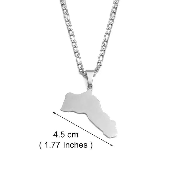 Kurdistan Map Necklace